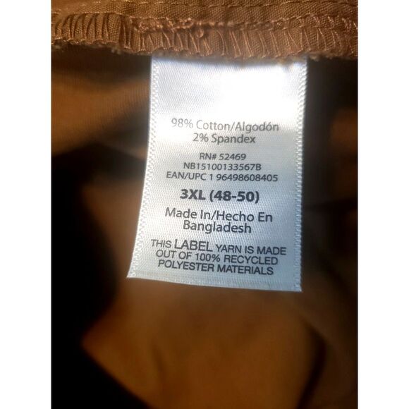 NWT No Boundaries Brown Elastic Waist Drawstring 8 Pocket Cargo Pants Size 3XL - Picture 4 of 12